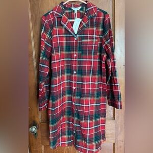NWT women’s plaid Company Store nightshirt